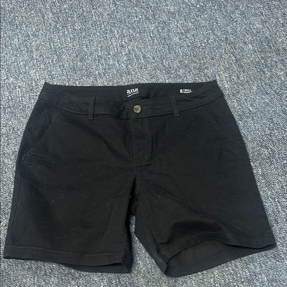 a.n.a Black Bermuda Shorts Casual Cotton Blend
